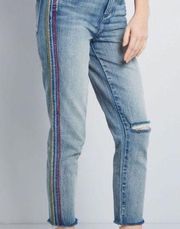 Blank NYC Rainbow Embroidered Cropped Jeans Women’s 27