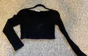 Black Crop Long Sleeve