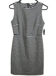 NEW Old Navy Dress Small Petite PS SP Black White Striped Sleeveless Cotton