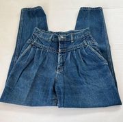 Vintage 1980’s Lee High Rise Tapered Pleated Jeans, 12M Vintage* Waist 29