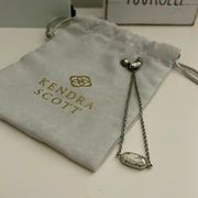 Kendra Scott Elaina Silver Adjustable Chain Bracelet in Marble Stone