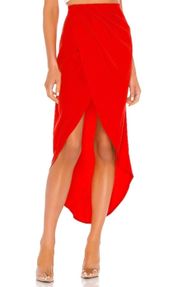 Revolve Red Maxi Skirt