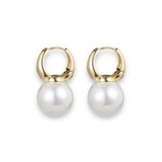 Elegant White Pearl Dangle Drop Earrings for Women