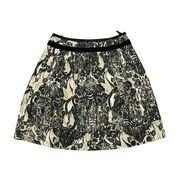 Weekends Max Mara Jacquard Velvet A Line Mini Skirt Tan Black S Work Night Out