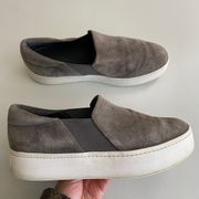 Vince Warren Platform Sneaker Suede Gray 9.5 sneakers