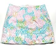 Tate Salisbury Multicolored Lace Overlay Mini Skirt Size 0 Preppy