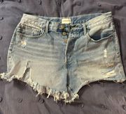 Distressed Jean Shorts