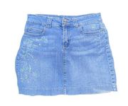 LA BLUES Y2K BEADED DENIM SKIRT