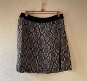 Prana Knit Black Print Stretch Activewear Workout skirt size small