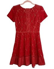 Oasis Red Lace Dress