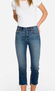 Johnny Was The Cropped Skinny Mid Rise Raw Hem Jeans 31