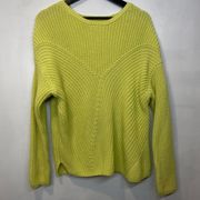 Womens Lime Green Neon Knit Sweater Size Large