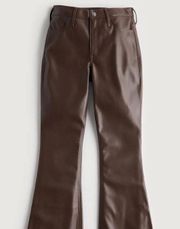 Brown Faux Leather Pants