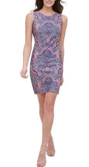 Tommy Hilfiger paisley print scuba sheath dress Sz 4