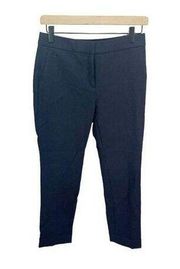 Ann Taylor Navy Blue Chino Pants Size 0P Petites Stretch Cotton Cuffed Hem