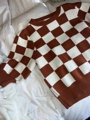 Baevely Checkered Sweater