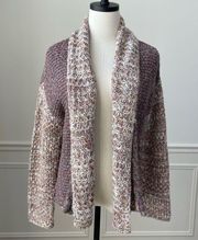 Moth Shawl Collar Open Front Cropped Cardigan Sweater M