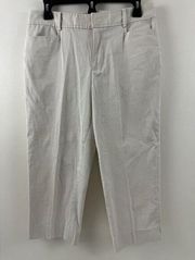 Women’s  Capris Size 4 Tan White Pin Stripe Pants