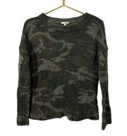 Rails Perci Jungle Camo 100% Wool Long Sleeve Sweater Women's M