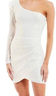 White Sequin Mini Dress