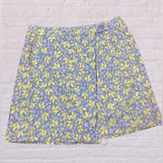 LIZ CLAIBORNE VINTAGE LIZSPORT FLORAL SKORT PASTEL BLUE GREEN SZ 8