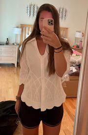 Lace Button Up Top