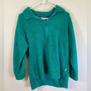 NY Jeans Green Sherpa Pullover Sweatshirt