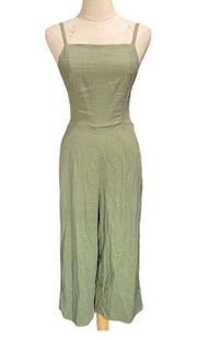 linen/rayon blend jumpsuit