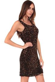 Parker Copper Kenzie sequin and beaded dress