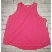 NEW XERSION Women's Plus Size 3X Pink Quick Dri Tank Top