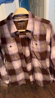 REI purple Button Up Flannel 