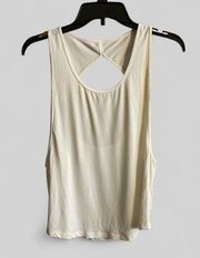 BuffBunny ladies crossover off white ventilated activewear tank size XS