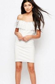 Revolve WYLDR Mailey White Lace Bodycon Sheath Dress Size S