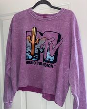 MTV Long-Sleeve Cropped Shirt