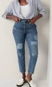 Old Navy NWOT Extra High Rise O.G Straight Patch Button Fly Jeans Size 10