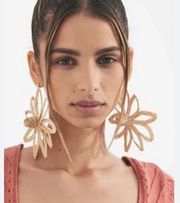 NWT cult Gaia lani Woven straw earrings