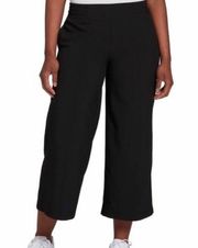 Calia by Carrie Underwood Journey Cropped Wide Leg Pants in Black Size Large