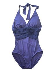 NEW Spanx Halter One-piece Swimsuit size 6 Blue