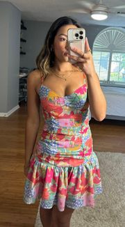 Patterned Mini Cocktail Dress