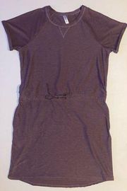 Kyodan Outdoor Athleisure T-shirt Dress in Eggplant - size small (petite)