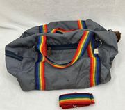 Vintage 70s/80s Tilden Specialties Unicorn Gray Rainbow Sports Travel Duffel Bag