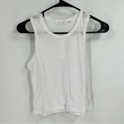 All in Favor Women’s White Cropped Tank Top Medium