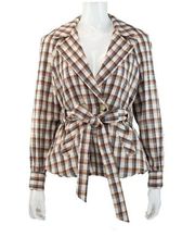 Veronica Beard Lin Plaid Peplum Jacket size XS