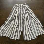 Stripped Palazzo Pant with Slit