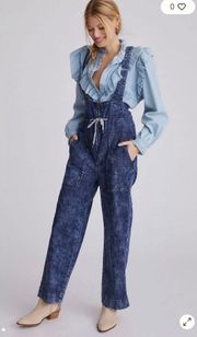 Pilcro  Dark Acid Overall Jeans