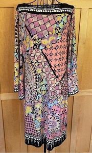 Beige by eci pink purple yellow blue black white multi color and pattern Dress