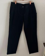 Tommy Bahama Women's Black Trouser Pants Chino Classic Work Cotton Lyocell 6