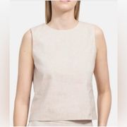 Theory Womens Beige  Linen Shell Top Size Medium B0724