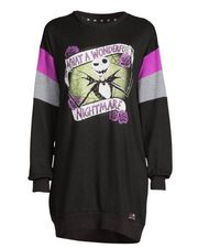 Disney's Nightmare Before Christmas Crew Sleepshirt Black Soot Medium (8-10)