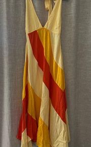 NWT free people size medium orange an yellow maxi dress